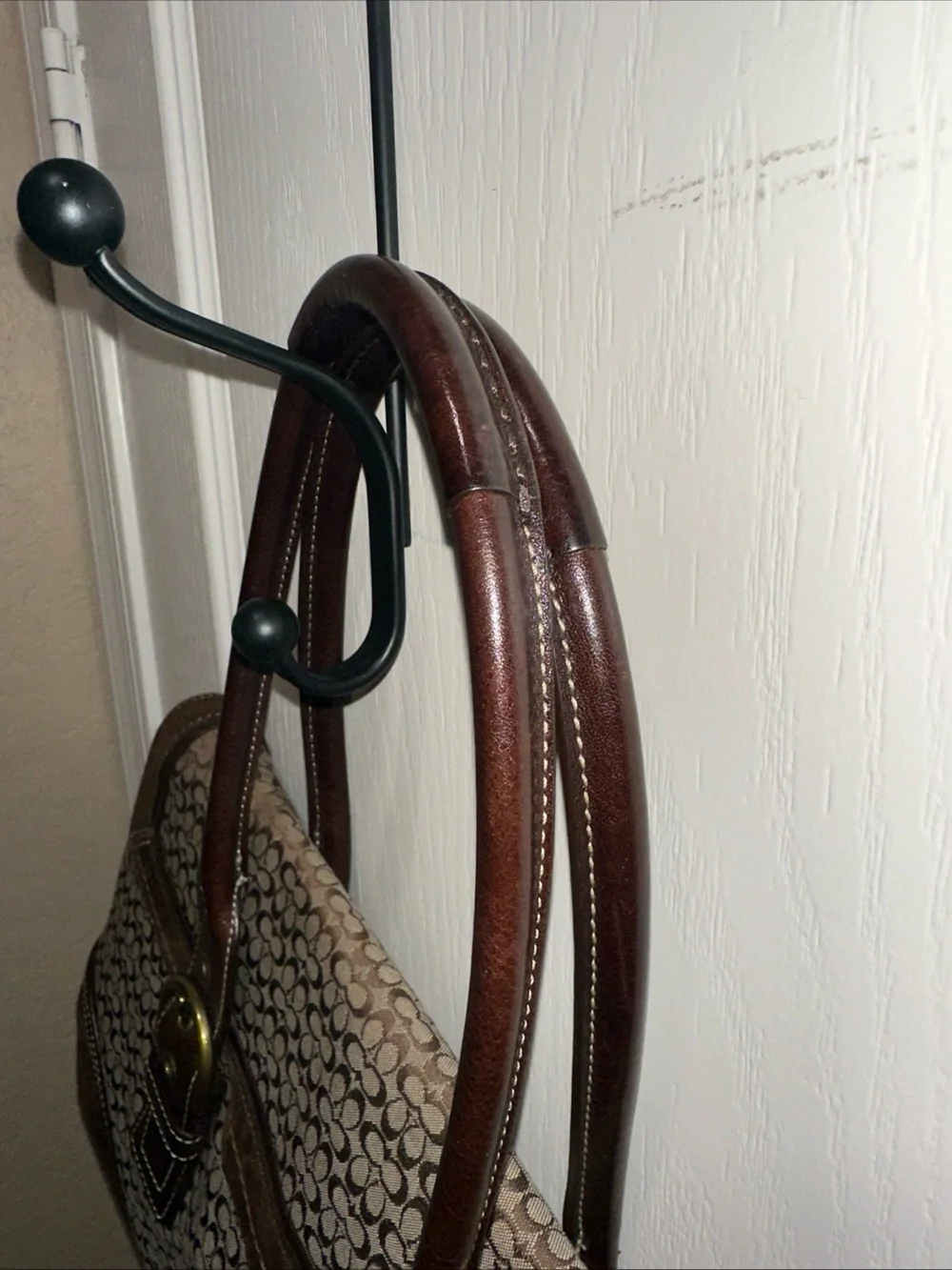 VTG Y2K Coach Purse 7080 Hampton Brown Tan Soho Handbag Signature Leather Buckle